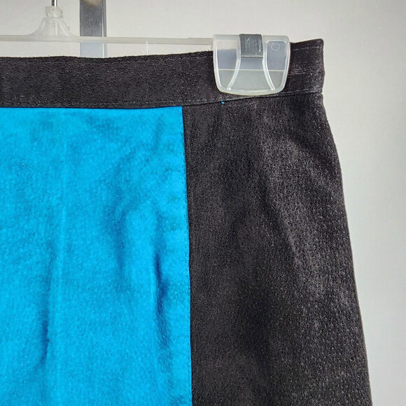 Vintage Blue & Black Suede Mini Skirt Size S - Picture 2 of 7